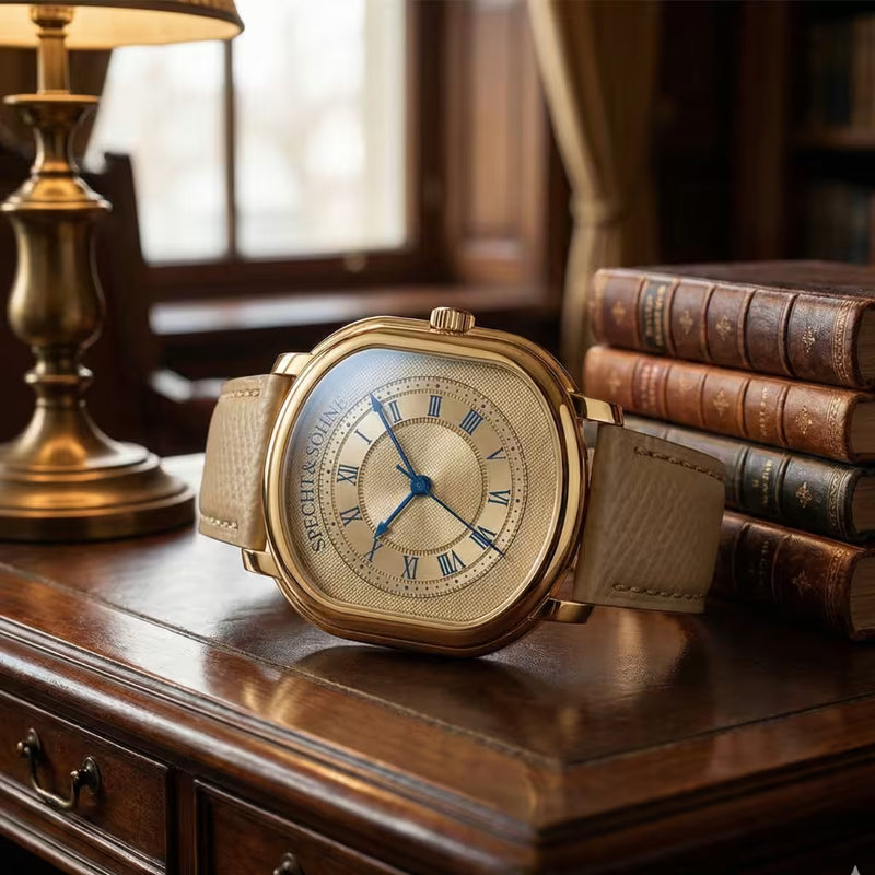 pulseira couro genuíno dourado